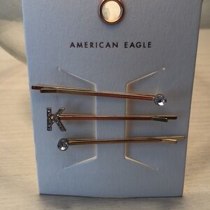 Gold American Eagle hair pins three